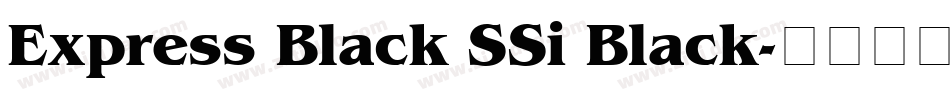 Express Black SSi Black字体转换